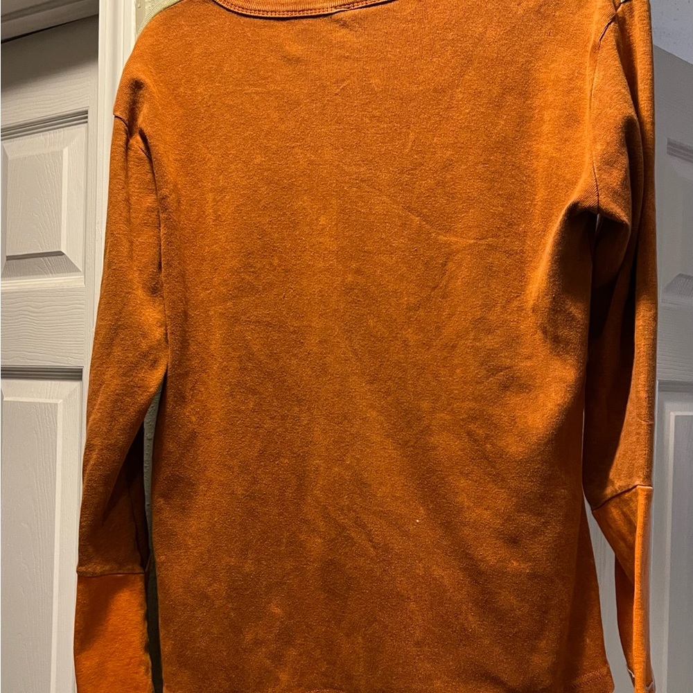 Bohemian Patchwork Embroidered Colorblock Long-Sleeve Top - Picture 2 of 2